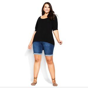 NWT City Chic Tee Natalie Black XXL = 24 = 3X